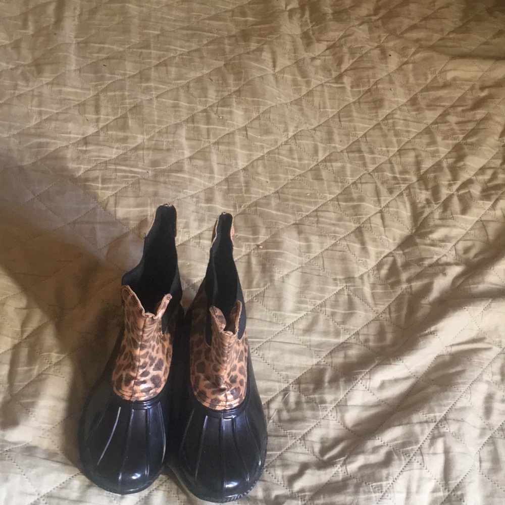 Kids Leopard Rain Boots